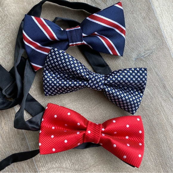 NEW ✨ Set of 3 Adjustable No Tie Bow Ties - Picture 2 of 7